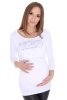Shirt 2 w1 maternity and nursing „Perfectly Imperfect” 3/4 sleeve 9084 white